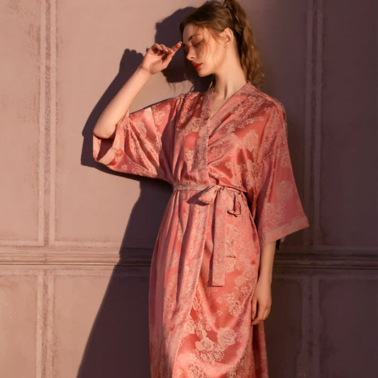 Romantic Rose 3/4 Sleeve Kimono Robe