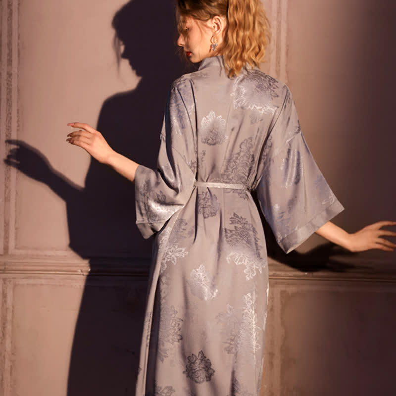 Luxury Floral 3/4 Sleeve Kimono Robe
