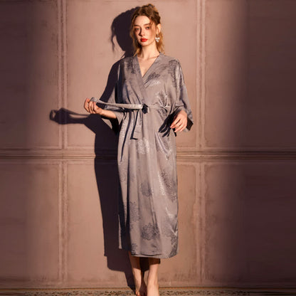 Luxury Floral 3/4 Sleeve Kimono Robe