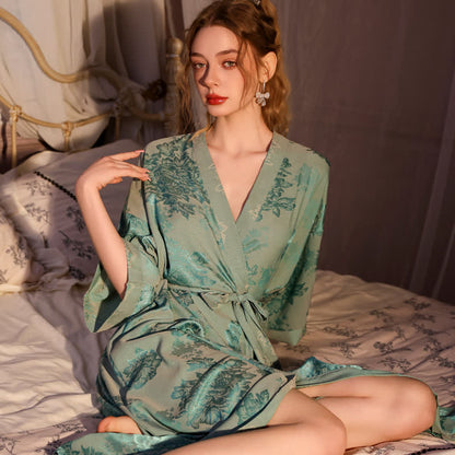 Luxury Floral 3/4 Sleeve Kimono Robe