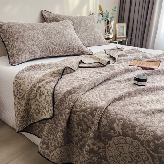 Vintage Pattern Cotton Gauze Quilt Blanket