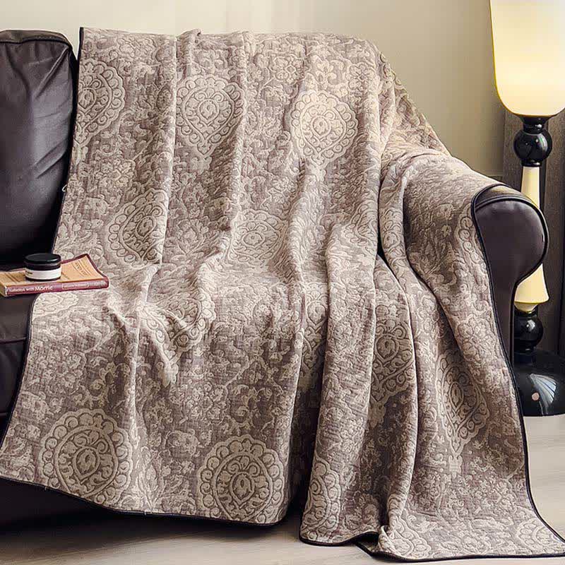 Vintage Pattern Cotton Gauze Quilt Blanket
