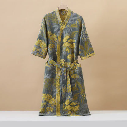 Artistic Forest Cotton Double Gauze Robe