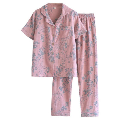 Branch & Floral Pure Cotton Pajama Set