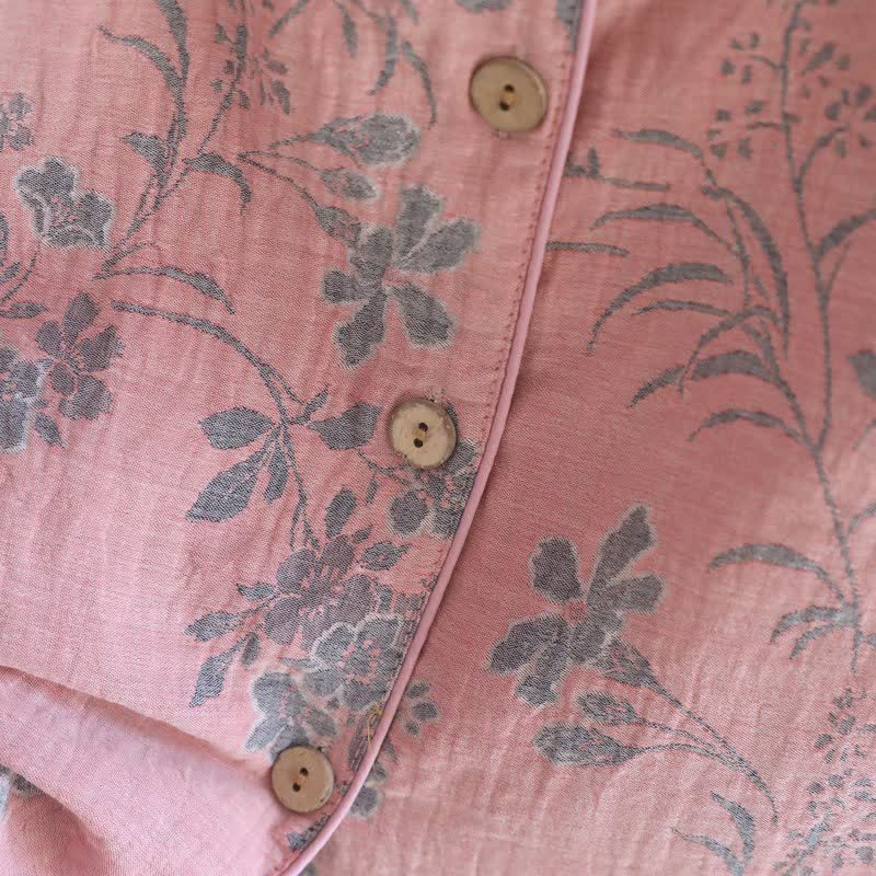 Branch & Floral Pure Cotton Pajama Set