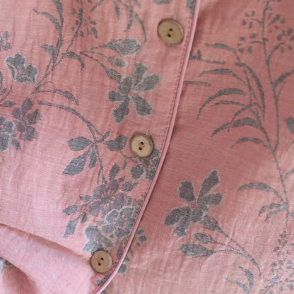 Branch & Floral Pure Cotton Pajama Set