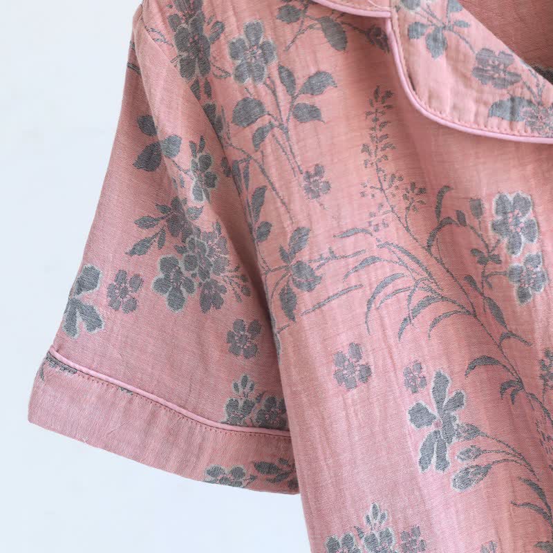 Branch & Floral Pure Cotton Pajama Set