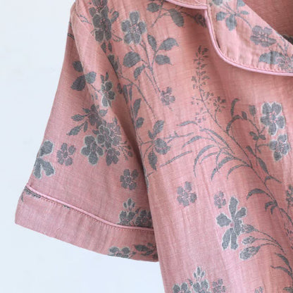 Branch & Floral Pure Cotton Pajama Set