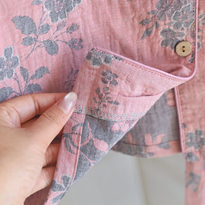 Branch & Floral Pure Cotton Pajama Set