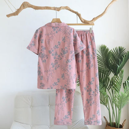 Branch & Floral Pure Cotton Pajama Set