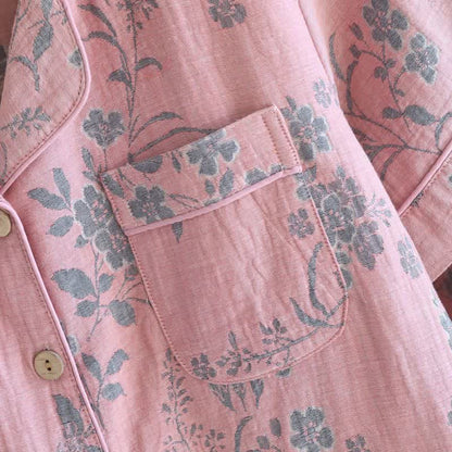 Branch & Floral Pure Cotton Pajama Set
