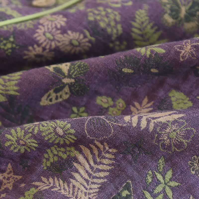 Purple Mimosa Cotton Double Gauze Pajamas