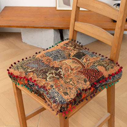 Bohemian Patchwork Mandala Floor Pillow