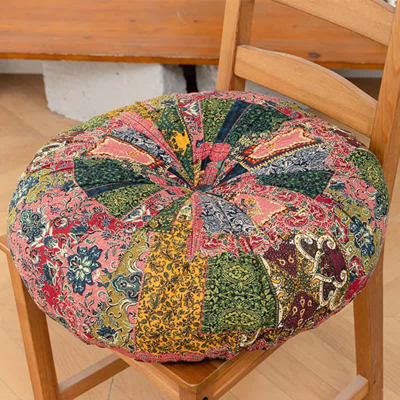 Bohemian Patchwork Mandala Floor Pillow