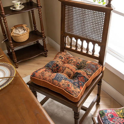 Bohemian Patchwork Chair Pad with Secure Ties