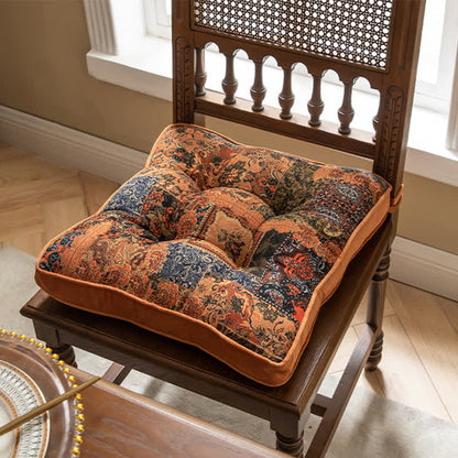 Bohemian Patchwork Chair Pad with Secure Ties