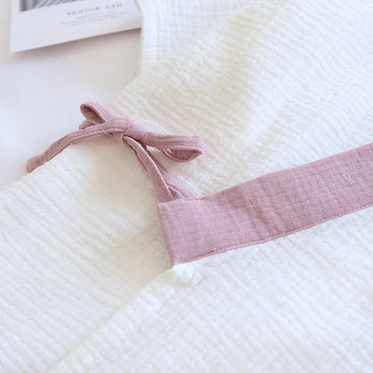 Japanese-Style Cotton Gauze Short Sleeve Pajama Set