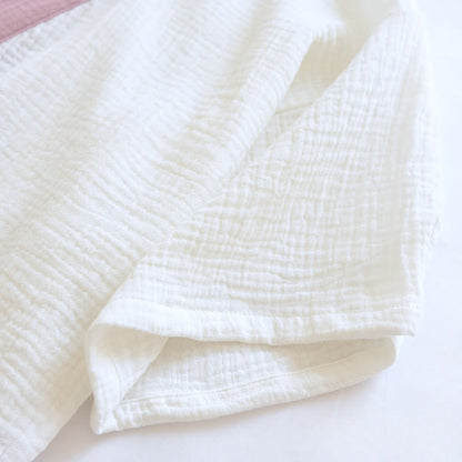 Japanese-Style Cotton Gauze Short Sleeve Pajama Set