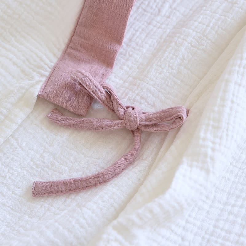 Japanese-Style Cotton Gauze Short Sleeve Pajama Set