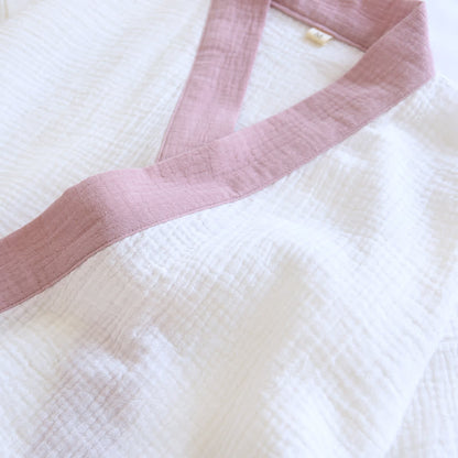 Japanese-Style Cotton Gauze Short Sleeve Pajama Set