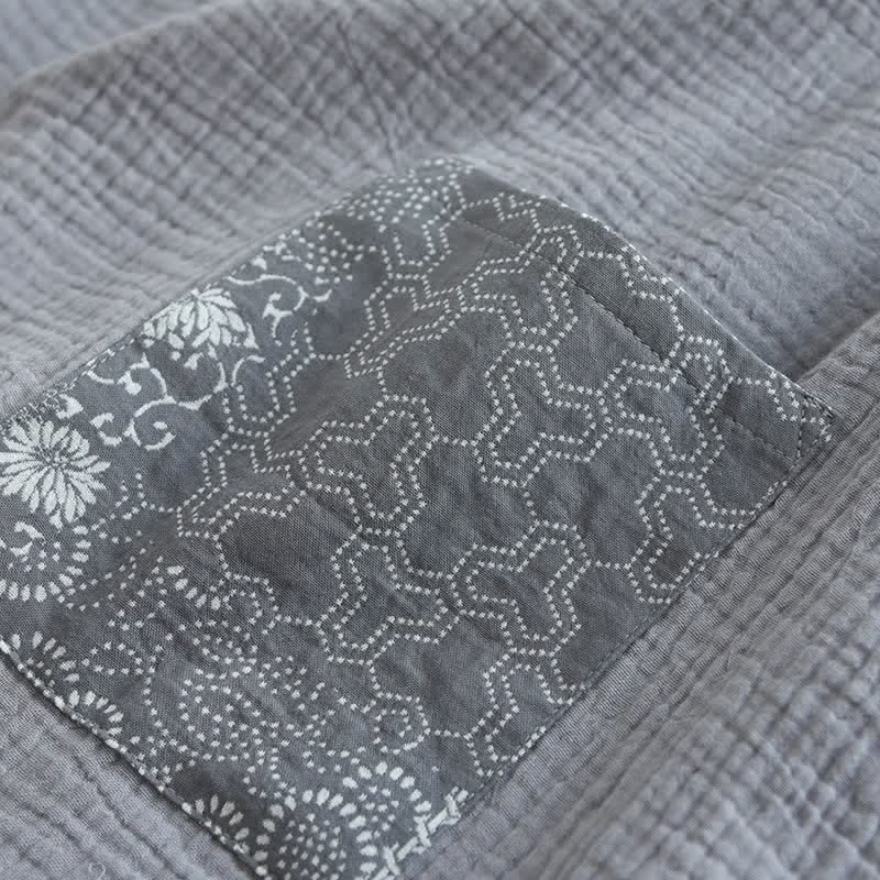 Ethnic Style Cotton Gauze Kimono Pajamas