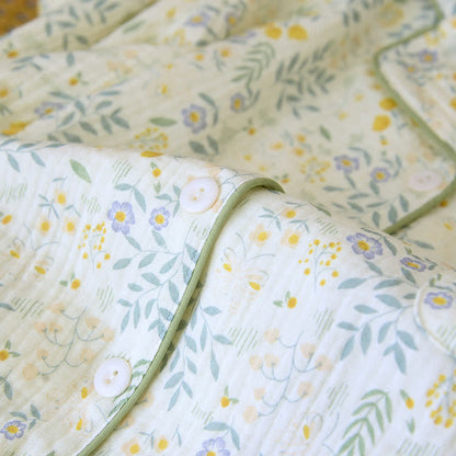 Tulip & Leaf Cotton Gauze Pajama Set