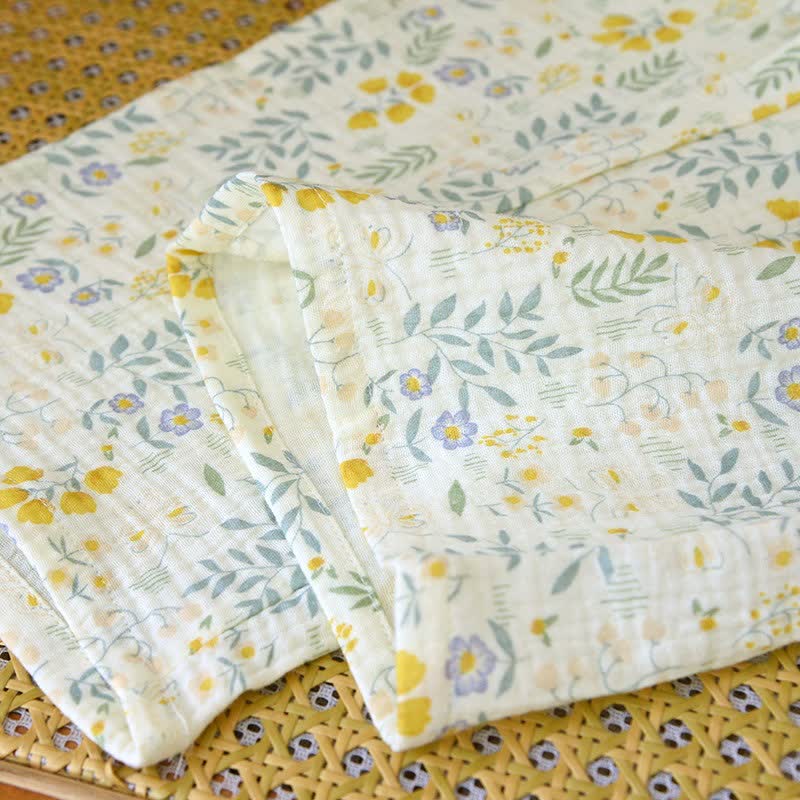 Tulip & Leaf Cotton Gauze Pajama Set