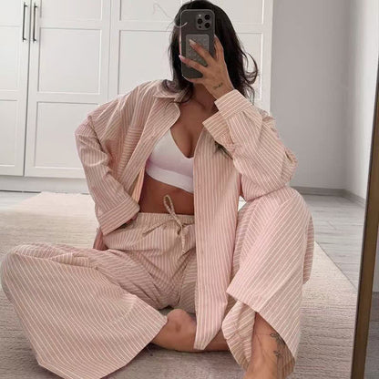 Classic Vertical Stripe Pajama Set