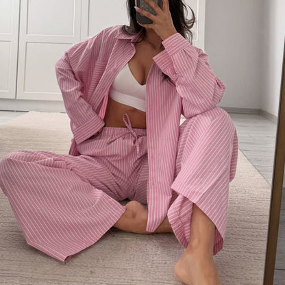 Classic Vertical Stripe Pajama Set