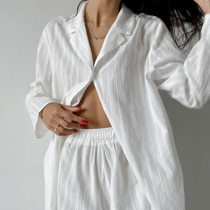 Minimalist Style Striped Pajama Set