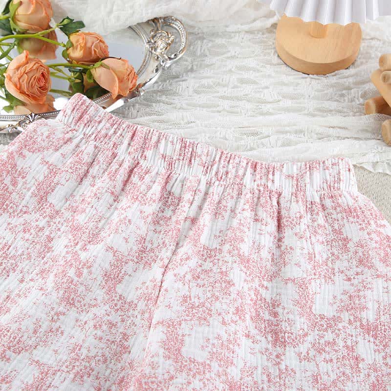 Abstract Art Style Cotton Pajama Set