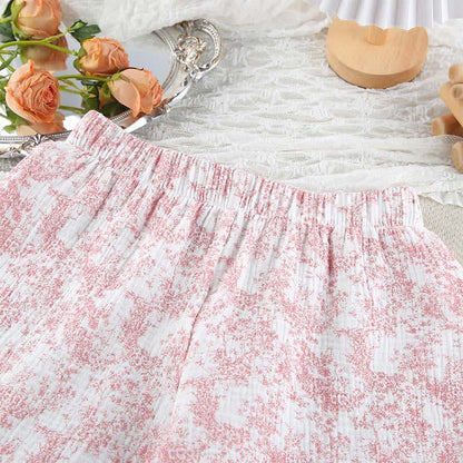 Abstract Art Style Cotton Pajama Set