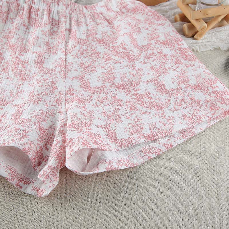 Abstract Art Style Cotton Pajama Set