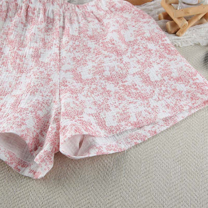 Abstract Art Style Cotton Pajama Set