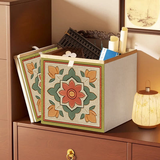 Vintage Floral Butterfly Foldable Decorative Storage Bag