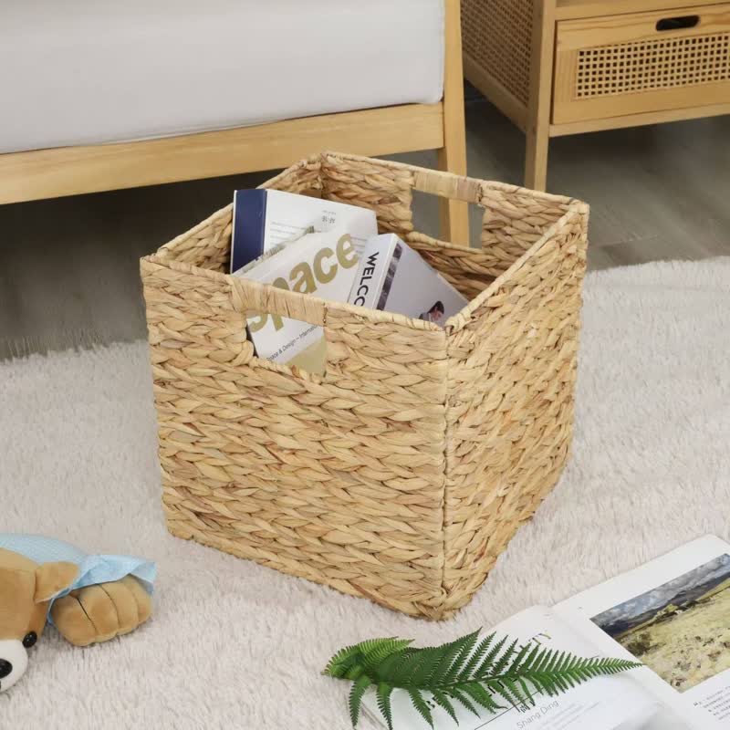 Minimalist Rattan-Style Collapsible Storage Basket
