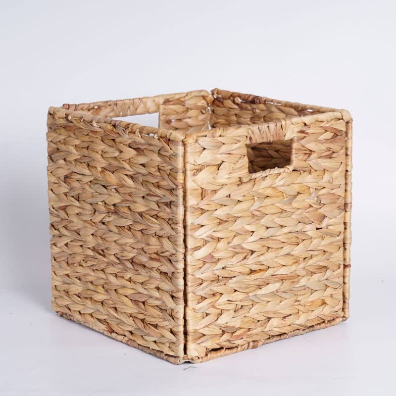 Minimalist Rattan-Style Collapsible Storage Basket