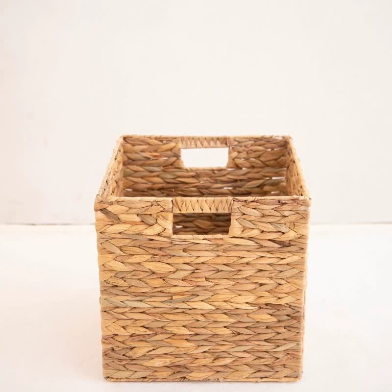 Minimalist Rattan-Style Collapsible Storage Basket