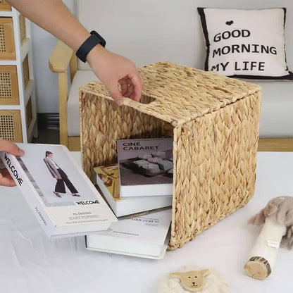 Minimalist Rattan-Style Collapsible Storage Basket