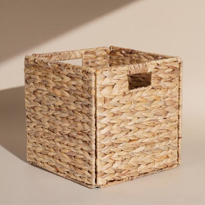 Minimalist Rattan-Style Collapsible Storage Basket