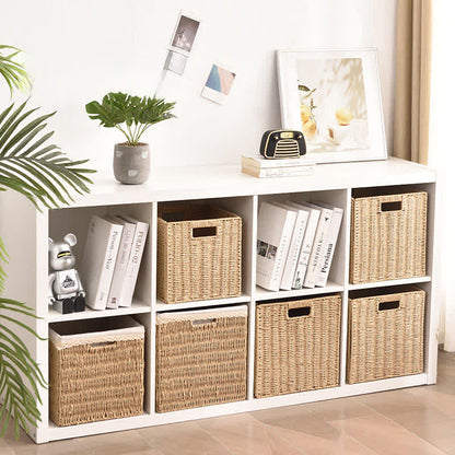 Minimalist Rattan-Style Collapsible Storage Basket