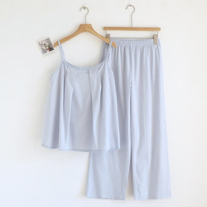 Cotton Jacquard Camisole Pajama Set