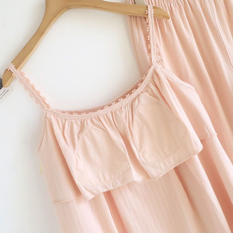 Cotton Jacquard Camisole Pajama Set