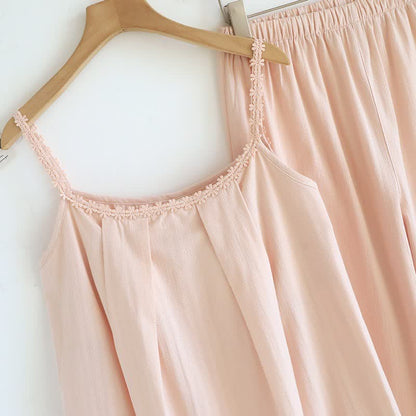 Cotton Jacquard Camisole Pajama Set
