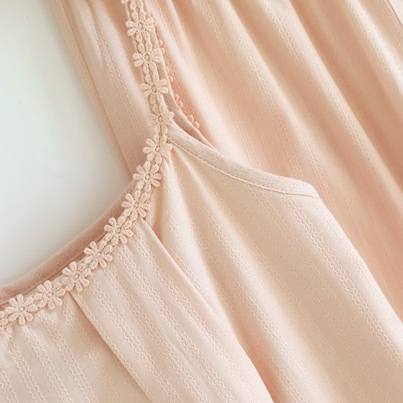 Cotton Jacquard Camisole Pajama Set