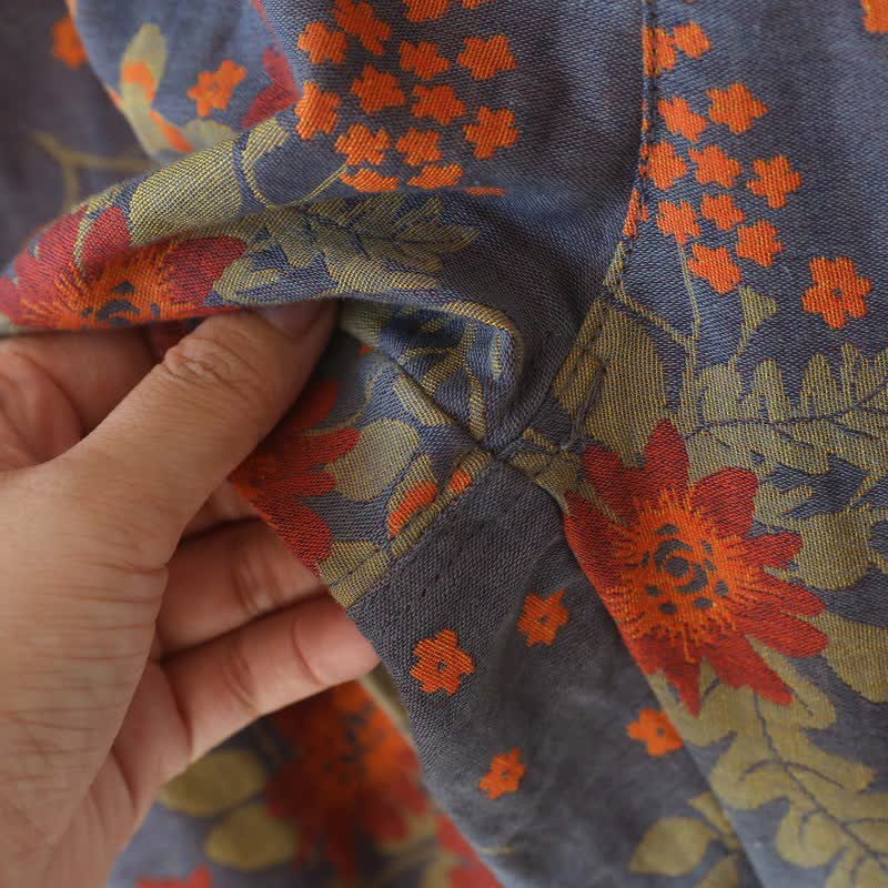Vintage-Inspired Floral Cotton Gauze Pajamas