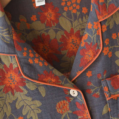 Vintage-Inspired Floral Cotton Gauze Pajamas