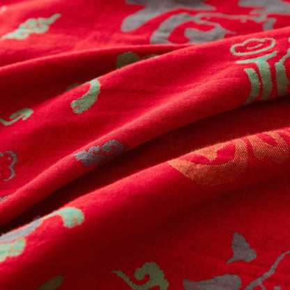 Oriental Horse Cotton Double Gauze Bedspread
