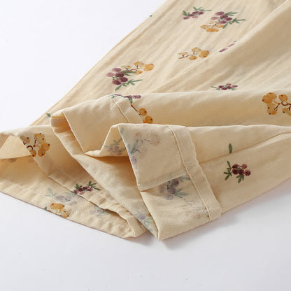 Loquat Print Cotton Pajama Set(3PCS)