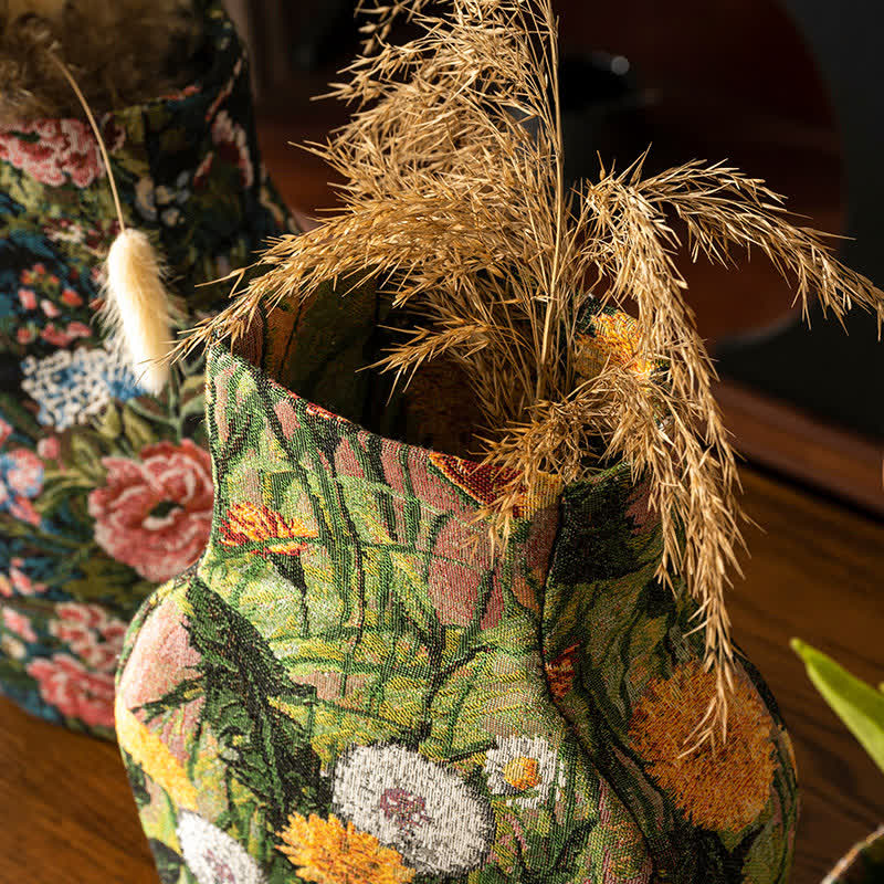 Garden Artistic Fabric Vase Tabletop Ornament